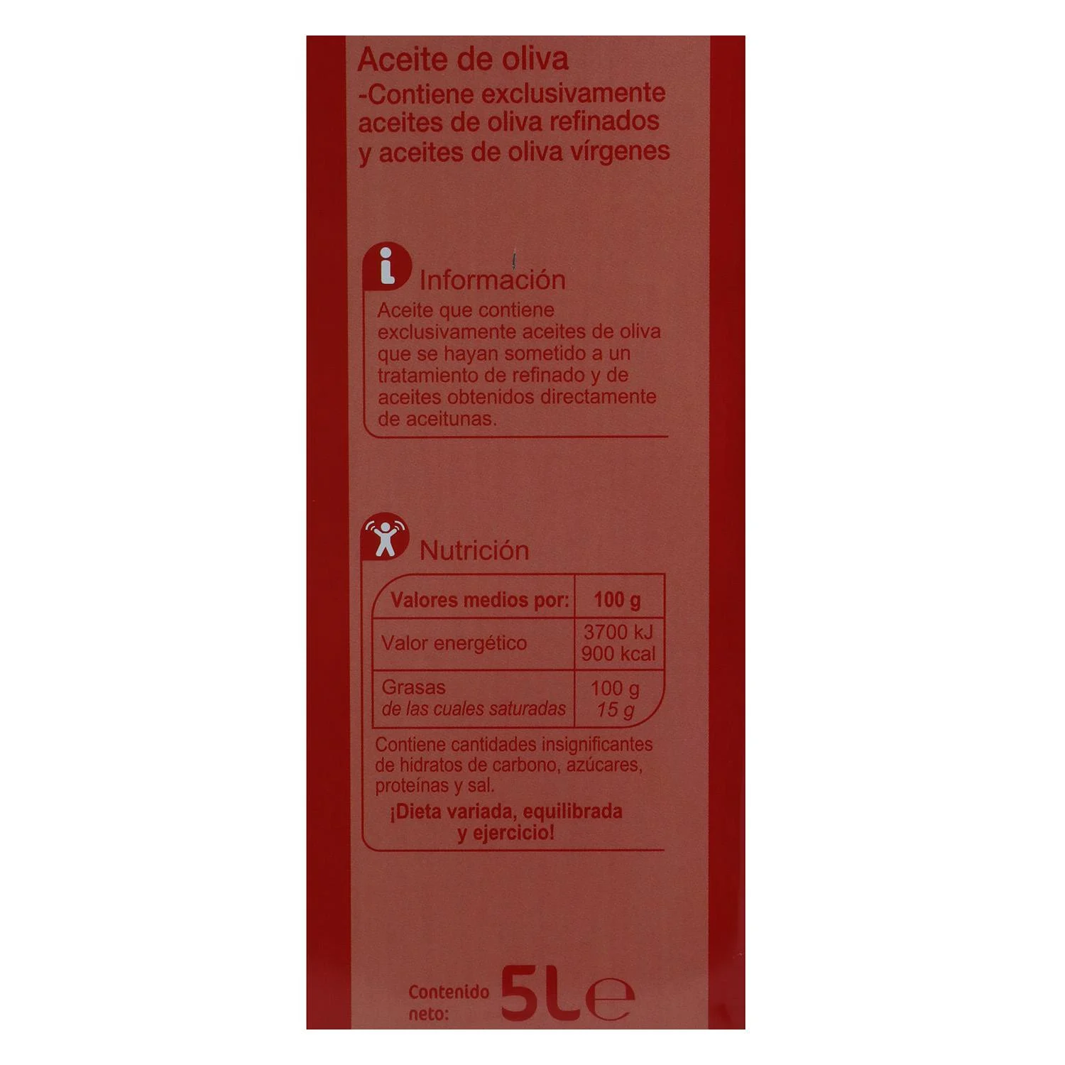 Aceite de oliva suave 0,4º Carrefour lata 5 l. - Imagen 2