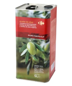 Aceite de oliva suave 0,4º Carrefour lata 5 l.